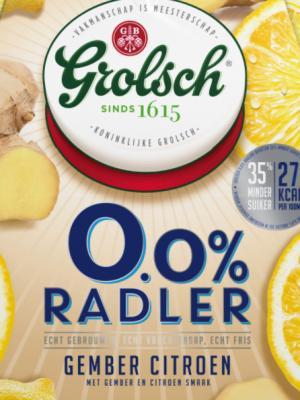 Grolsch Radler 0.0 gember citroen logo